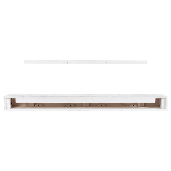 Étagère De Cheminée Flottante Country Living – Hatteras, Blanc Patiné, 60 Pouces, Neuve En Boîte Ouverte