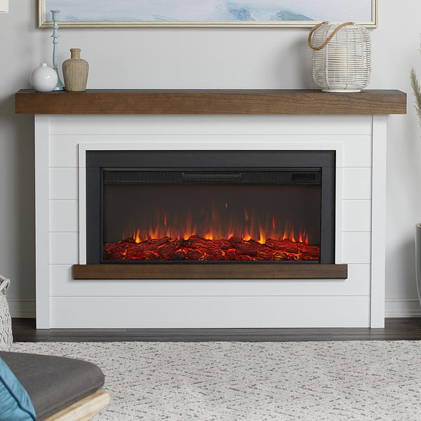 Bernice Infrared Electric Fireplace Mantel Package in White 4220EW