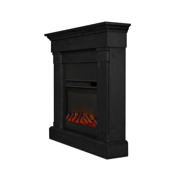 Crawford Electric Fireplace Mantel Package in Black 8020EBLK