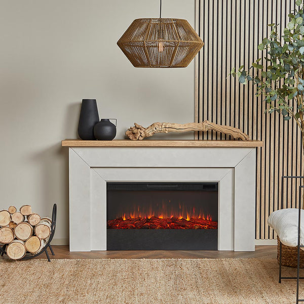 Real Flame Malie Landscape 67-in Fireplace Mantel Package in