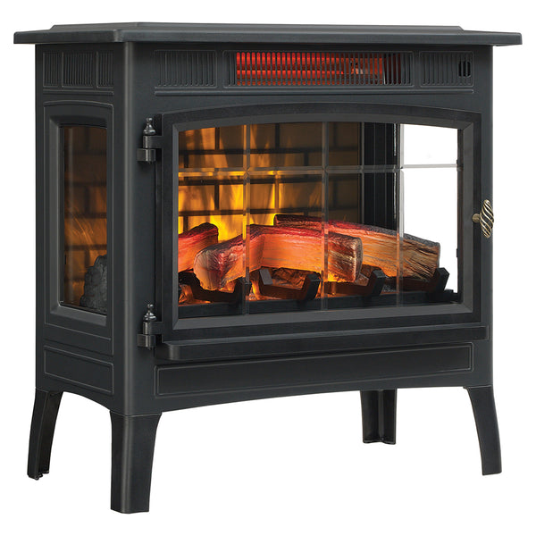 Duraflame 3D Black Infrared Electric Fireplace Stove with Remote