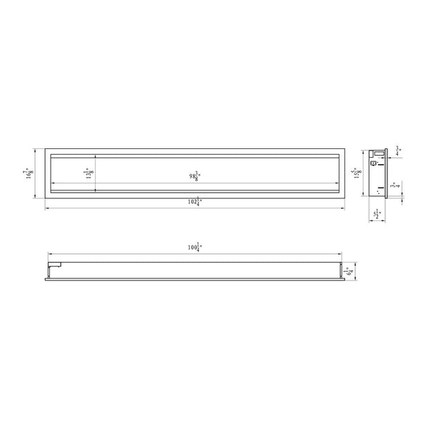 Amantii 100in Symmetry Smart WiFi Enabled BuiltIn Linear Electric Fi