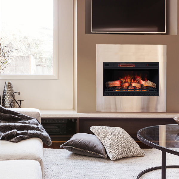ClassicFlame 32-In 3D Spectrafire Plus Infrared Electric Fireplace Ins –  Mantels Direct