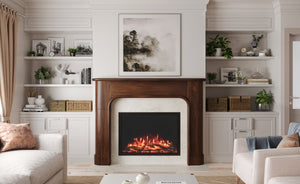 Media Wall Ideas: How To Design A Media Wall With Fireplace And Mantel