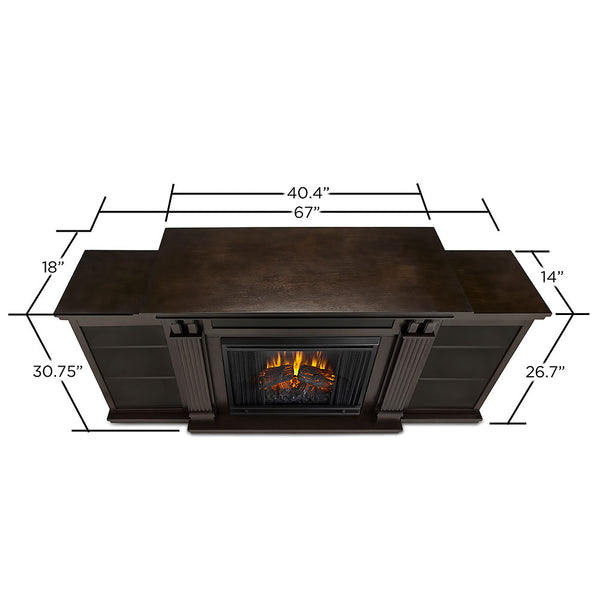 Real Flame Calie Dark Walnut Fireplace 7720EDW Mantels Direct
