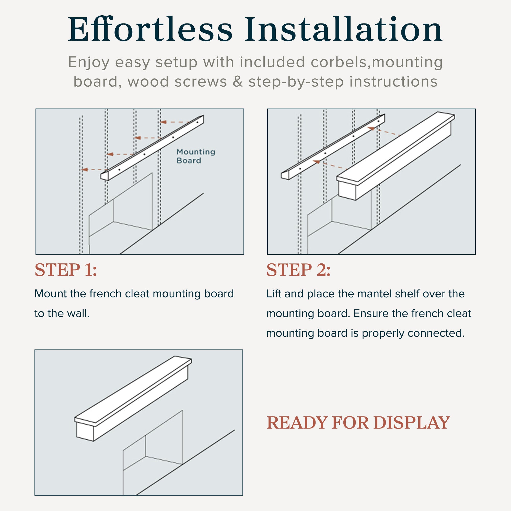 Breckenridge Fireplace Mantel Shelf – Mantels Direct