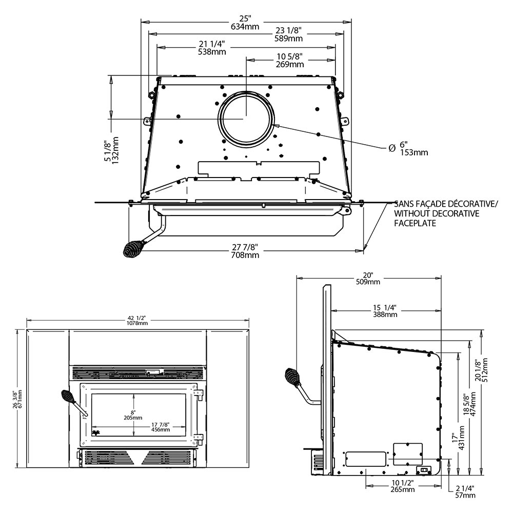 Gas Fireplace Insert Dimensions