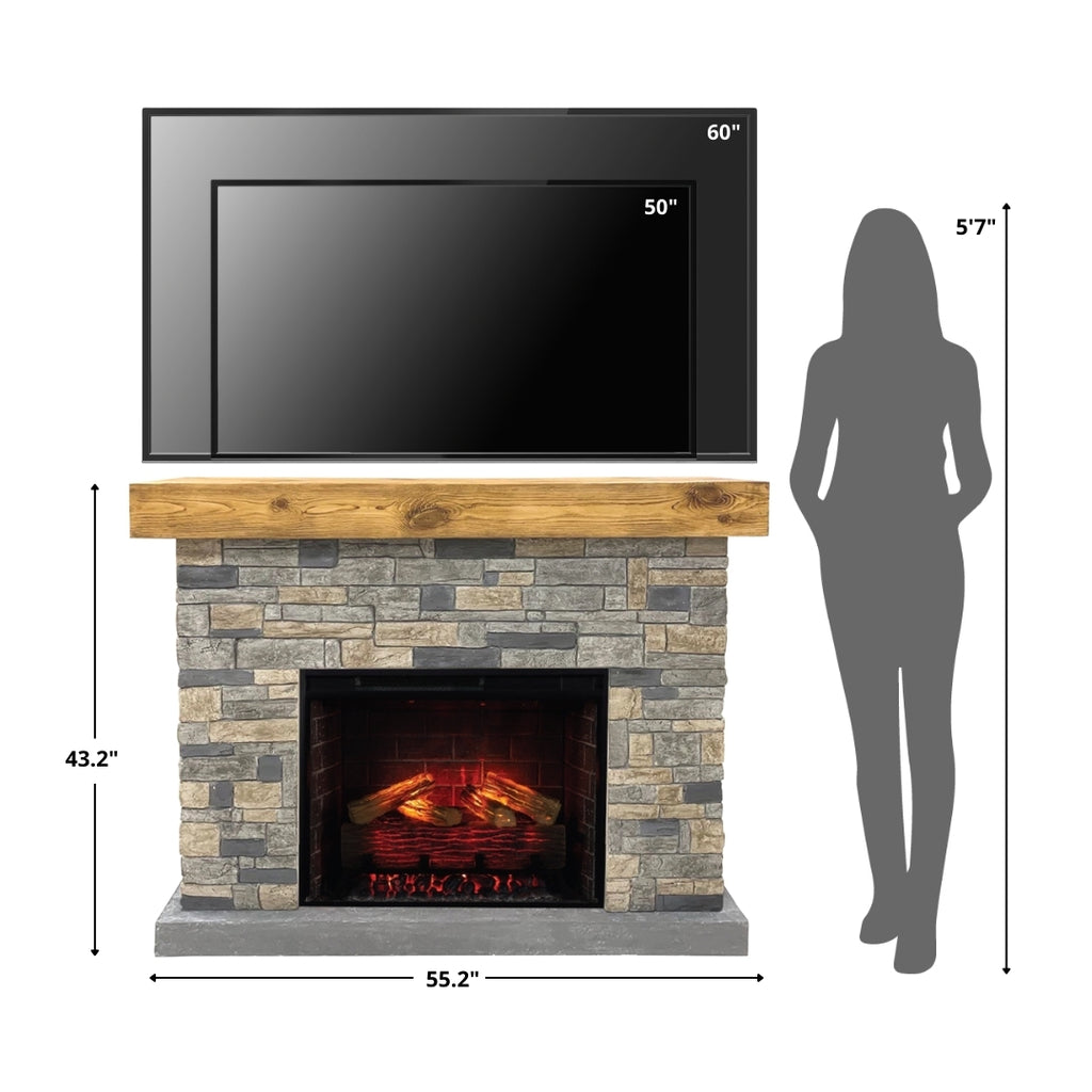 Country Living Dixson Smart Electric Fireplace Mantel Package