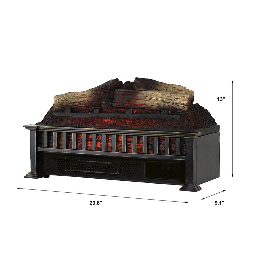 Country Living 23 inch Electric Log Set | Crackling Sound | 1000 Sq Ft Heater | Faux Logs Insert with Infrared Flames for Existing Fireplaces | Remote Control Included - Thumbnail 5