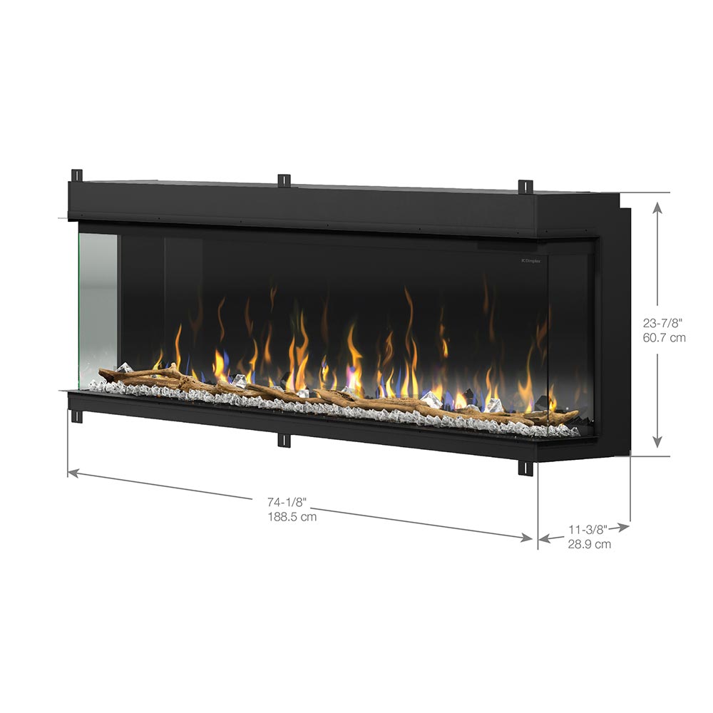 Dimplex IgniteXL Bold 74-in Built-in Linear Electric Fireplace