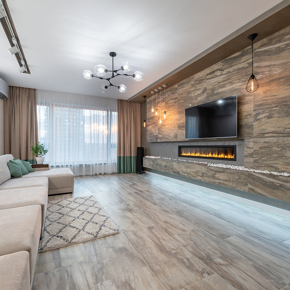 Dynasty 82-in Cascade Linear Electric Fireplace - DY-BTX82