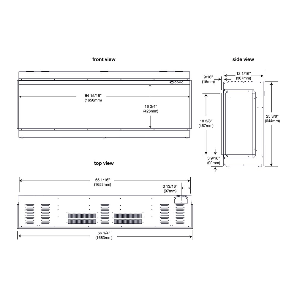 Napoleon Luminex 65-in Virtual Linear Electric Fireplace – Mantels