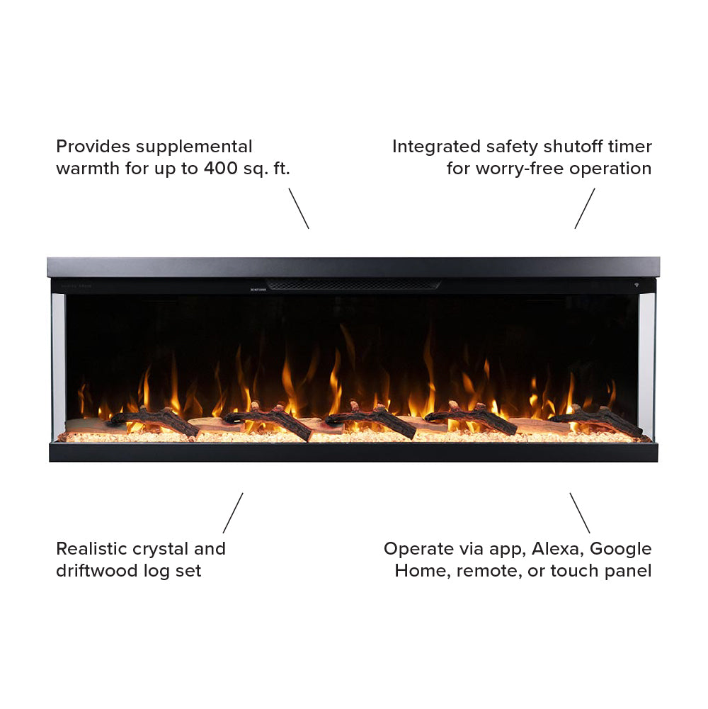Modern Ember Aerus Skyline 60-in Multi-Sided Smart Electric