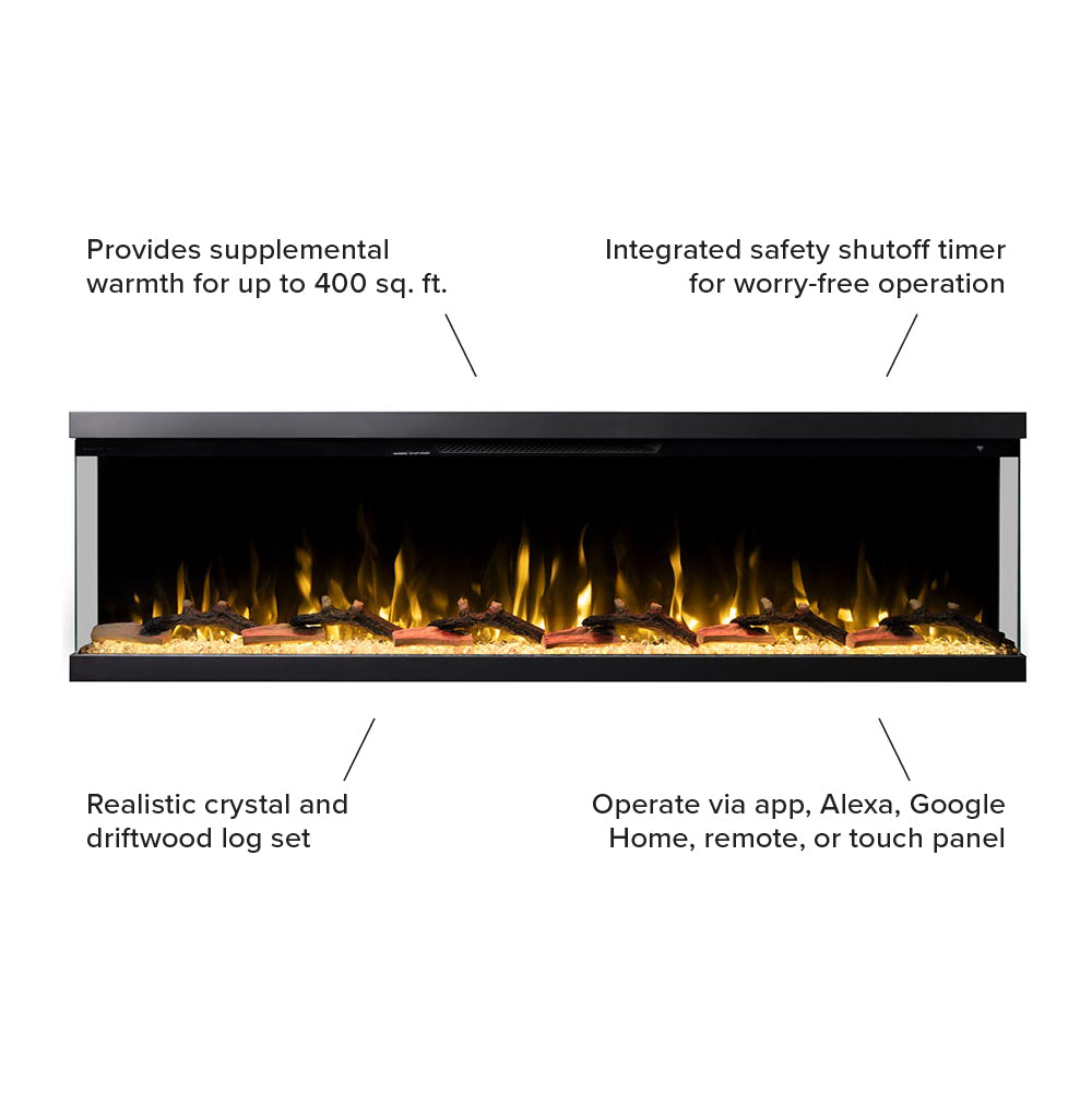 Modern Ember Aerus Skyline 72-in Multi-Sided Smart Electric
