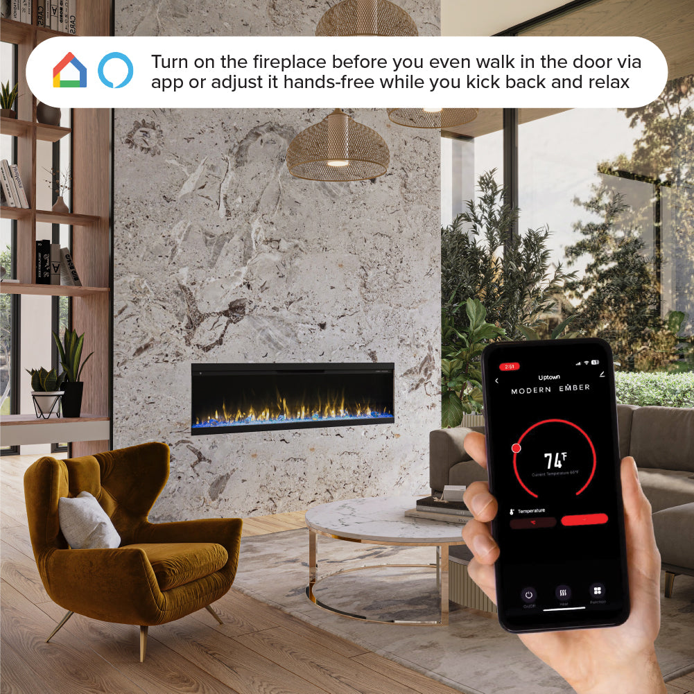 Modern Ember Aerus Skyline 72-in Multi-Sided Smart Electric