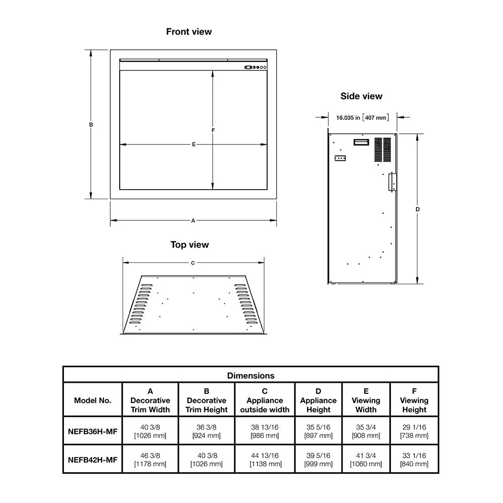 Napoleon Elevation 36-in Built-In Electric Fireplace – Mantels Direct