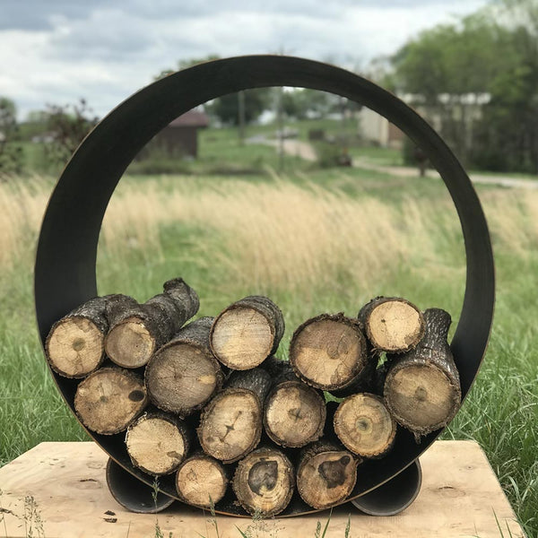 Orbit Round Steel Log Rack – Mantels Direct