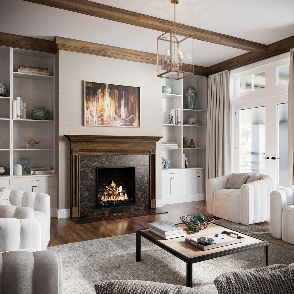 Blue Ridge Wood Fireplace Mantel, image size:1000x1000