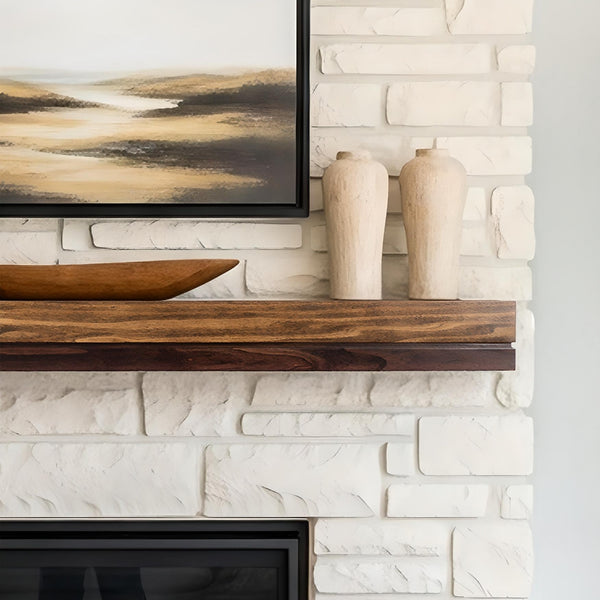 Ridgeline Wood Fireplace Mantel Shelf