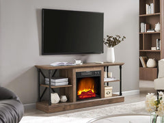 Sheffield Electric Fireplace TV Stand in Driftwood – Mantels Direct