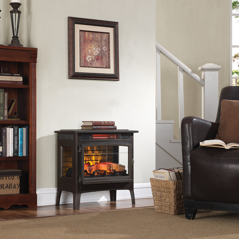 Duraflame 3D Bronze Infrared Electric Fireplace Stove with Remote