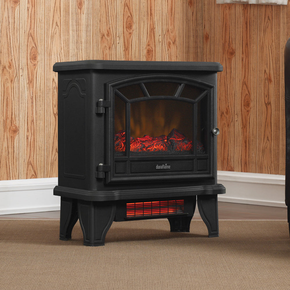 Duraflame 550 Black Infrared Freestanding Electric Fireplace Stove