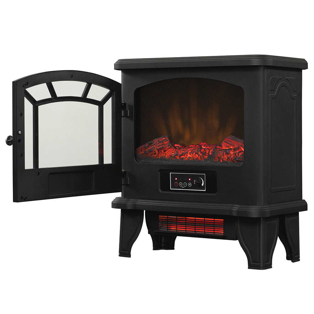 Duraflame 550 Black Infrared Freestanding Electric Fireplace Stove