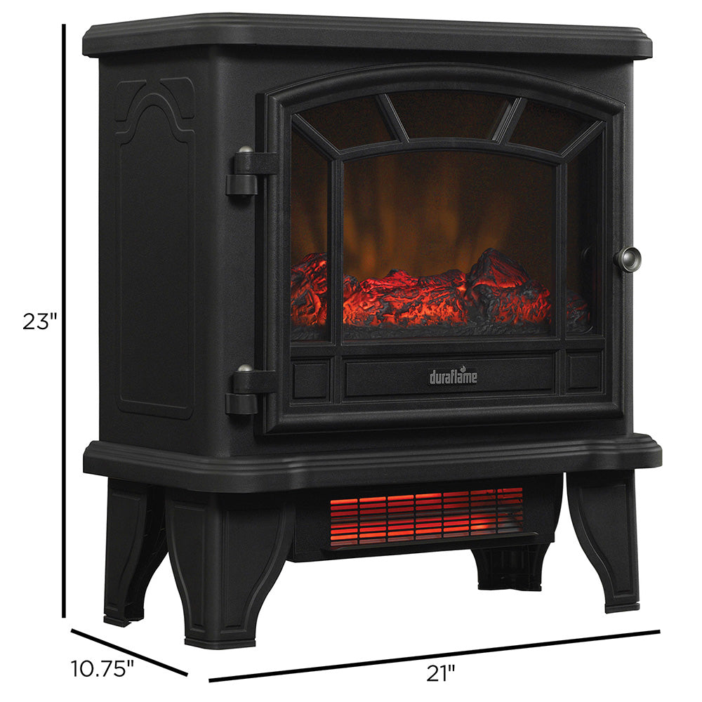 Duraflame 550 Black Infrared Freestanding Electric Fireplace Stove