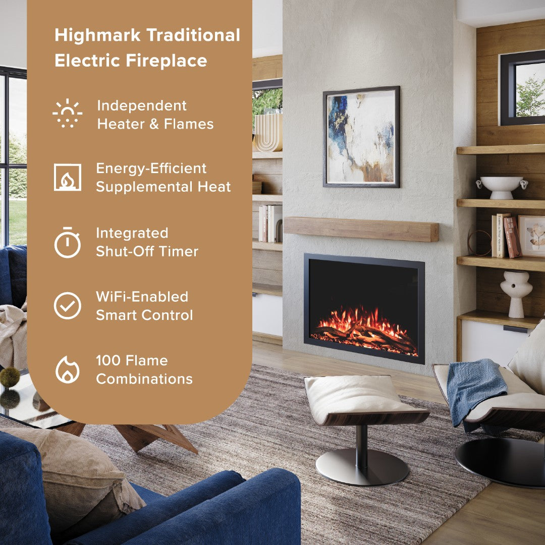 Modern Ember 38-in Highmark Traditional Built-In Electric