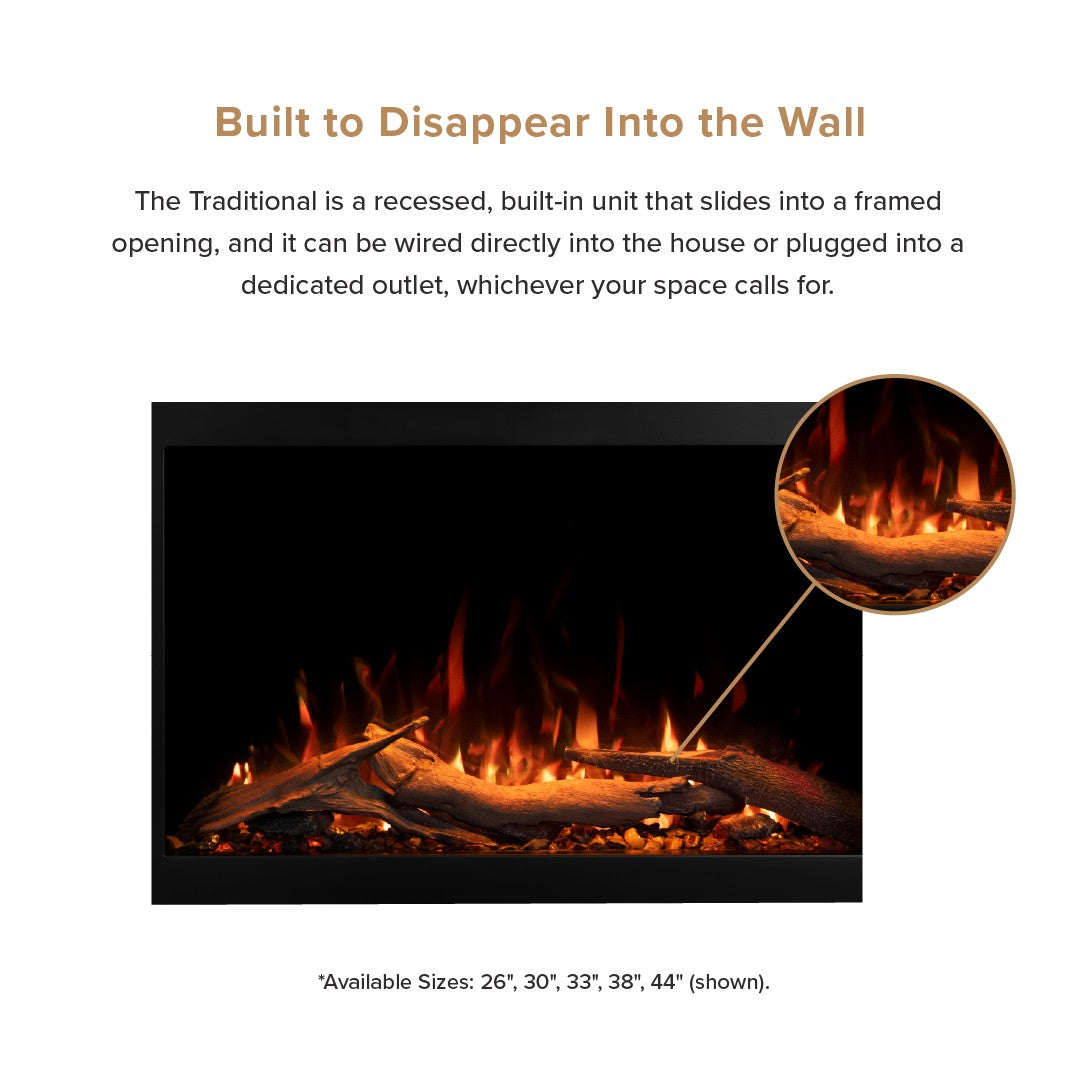 Modern Ember 33-in Highmark Traditional Built-In Electric
