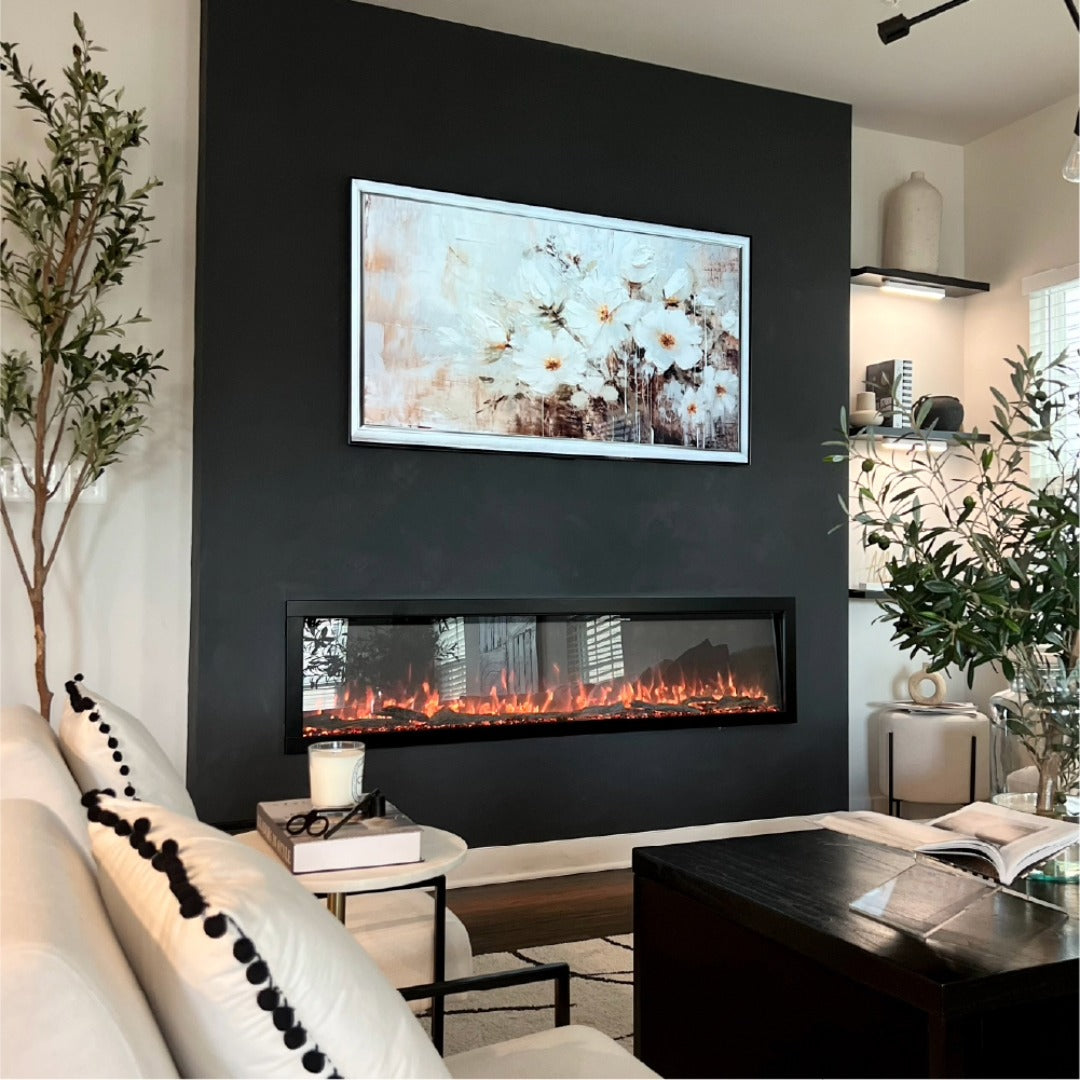Modern Ember 72-in Highmark Built-In Linear Electric Fireplace ME
