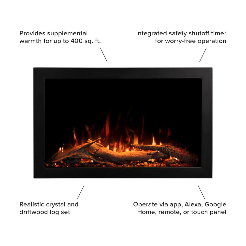 Modern Ember 38-in Highmark Traditional Built-In Electric