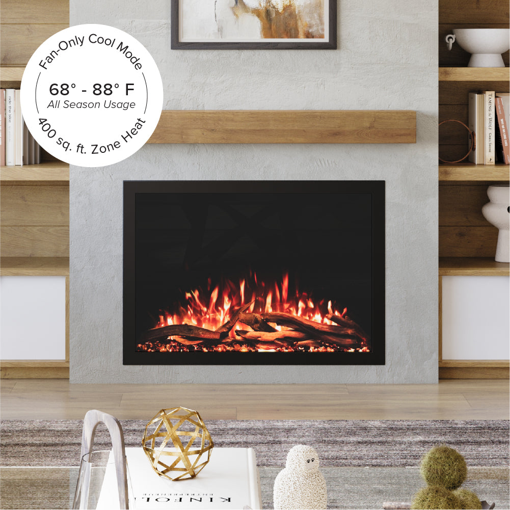 Modern Ember 38-in Highmark Traditional Built-In Electric Fireplace