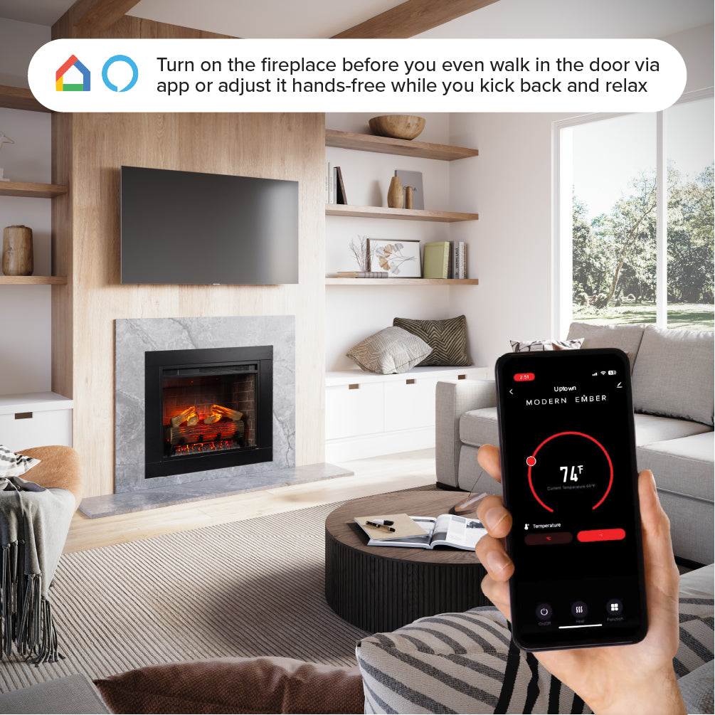 Modern Uptown Infrared Electric Fireplace Insert Heater - Thumbnail 5