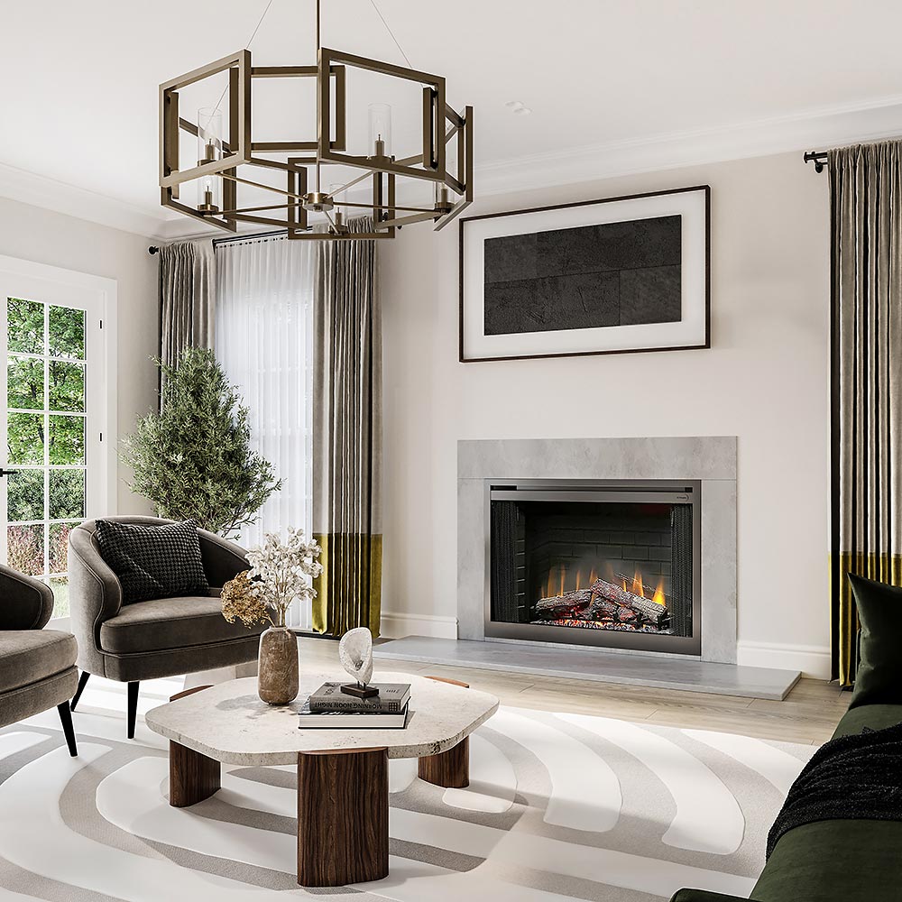 Grey Linen Marble Size 1 Surround Facing Kit – Mantels Direct